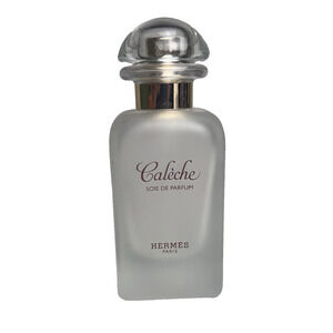 Vintage Caleche HERMES Paris EMPTY Perfume Bottle Frosted Glass Spray Bottle